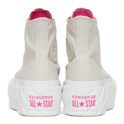 Shop Converse Beige Chuck Taylor All Star Lift Ripple High Sneakers