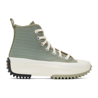 Shop Converse Khaki Run Star Hike Hi Sneakers In Light Field