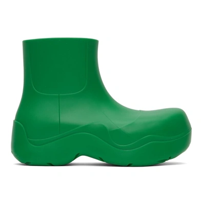 The Puddle Biodegradable-rubber Ankle Boots In Green