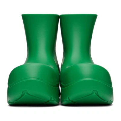 Shop Bottega Veneta Green Puddle Boots In 3730 Grass