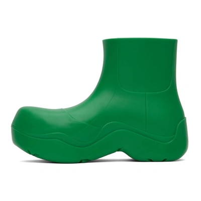 Shop Bottega Veneta Green Puddle Boots In 3730 Grass