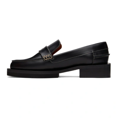 Shop Ganni Black Jewel Loafers In 099 Black