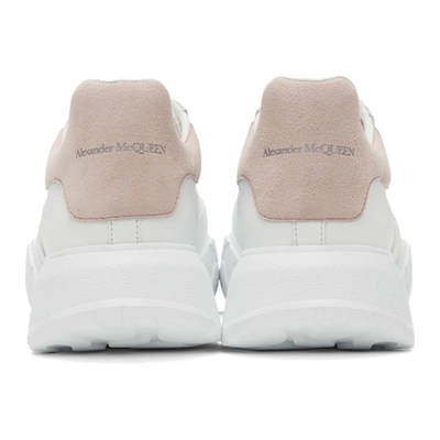 Shop Alexander Mcqueen White & Pink Court Trainer Sneakers In 9182 Pink