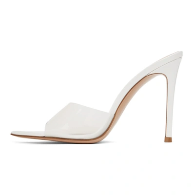 Shop Gianvito Rossi White Elle 105 Heeled Sandals In White + White