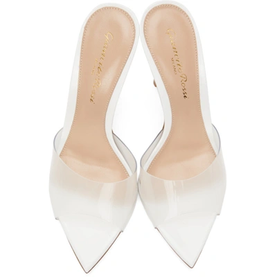 Shop Gianvito Rossi White Elle 105 Heeled Sandals In White + White