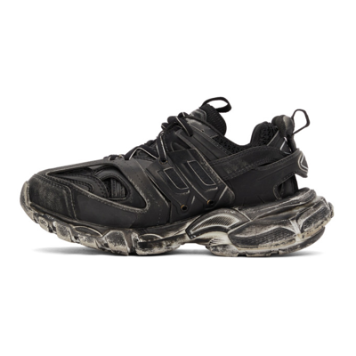 Shop Balenciaga Black Faded Track Sneakers In 1000 Faded Black