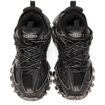 Shop Balenciaga Black Faded Track Sneakers In 1000 Faded Black