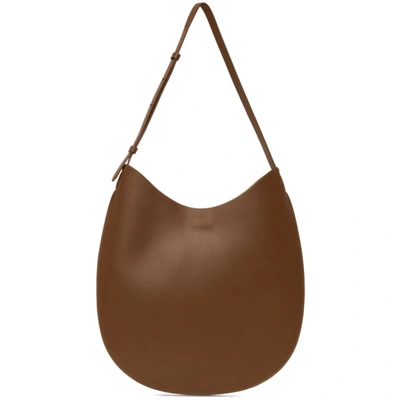 Aesther Ekme Flat Hobo leather shoulder bag in Brown