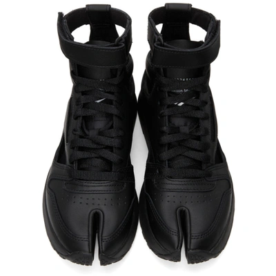 Shop Maison Margiela Black Reebok Edition Tabi High-top Sneakers In T8013 Black