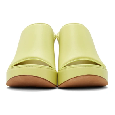 Shop Bottega Veneta Green Wedge Heeled Sandals In 3492 Seagrass