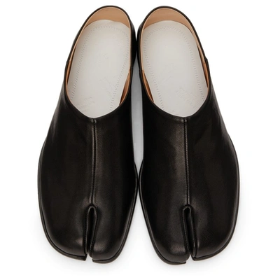 Shop Maison Margiela Black Tabi Babouche Loafers In T8013 Black