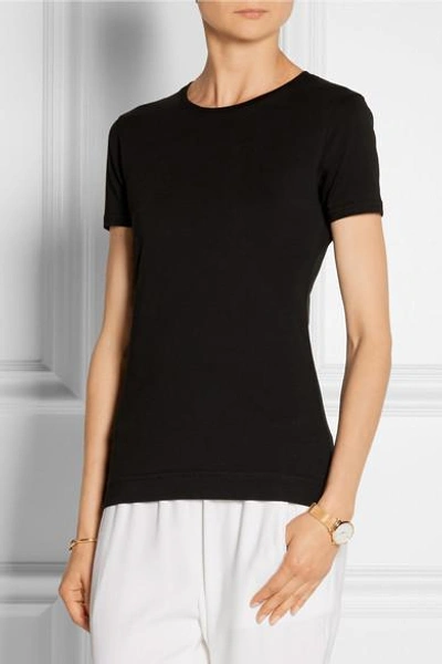 Shop Adam Lippes Pima Cotton T-shirt In Black