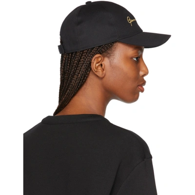 Shop Versace Black Gv Signature Cap In A2003