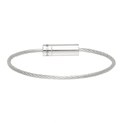 Shop Le Gramme Silver 'le 7 Grammes' Cable Bracelet