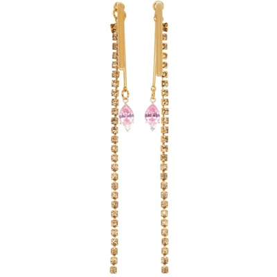 Shop Mounser Gold Torrens Earrings In Gold/pink