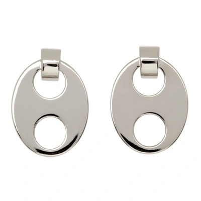 Shop Paco Rabanne Silver Eight Earrings In P040 Silver
