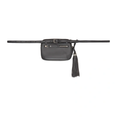 Shop Saint Laurent Grey Lou Belt Bag In 1112 Storm