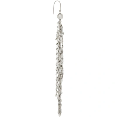 Shop Isabel Marant Silver Leafy Long Earrings In 08si Silver