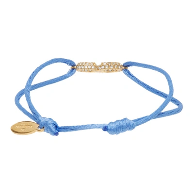 Shop Valentino Blue Vlogo Bracelet In Ay5 Niagara