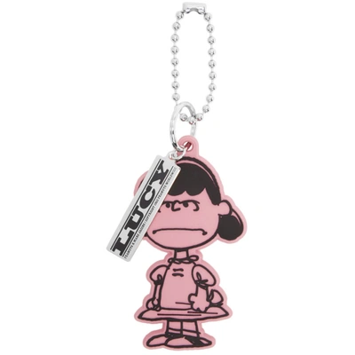 Shop Marc Jacobs Pink Peanuts Edition 'the Lucy' Charm In 650 Pink