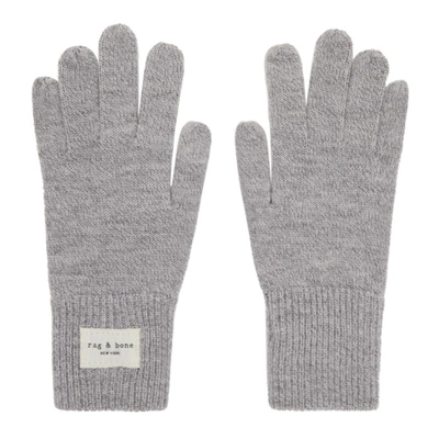 Shop Rag & Bone Grey Wool Addison Gloves