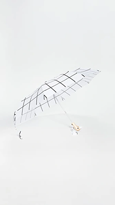 Shop Shopbop Home Shopbop @home Original Duckhead Compact Umbrella In White Grid