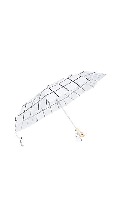 Shop Shopbop Home Shopbop @home Original Duckhead Compact Umbrella In White Grid