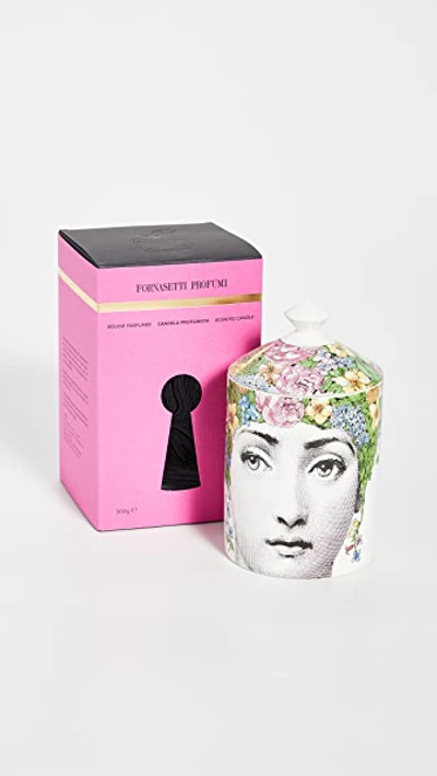 Shop Fornasetti Scented Flora Candle In Multi