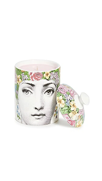 Shop Fornasetti Scented Flora Candle In Multi