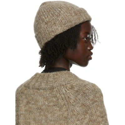 Shop Maison Margiela Taupe Alpaca Beanie In 741m Anthracite