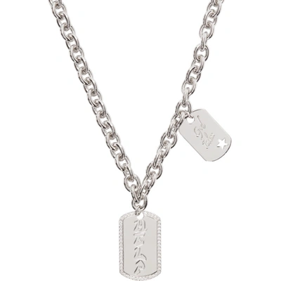 Shop Im Sorry By Petra Collins Ssense Exclusive Silver Jiwinaia Edition 'help' & 'god' Necklace