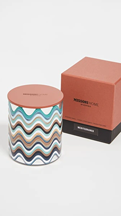 Shop Missoni Mediterraneo Scented Candle In Mh04 Blue Multi