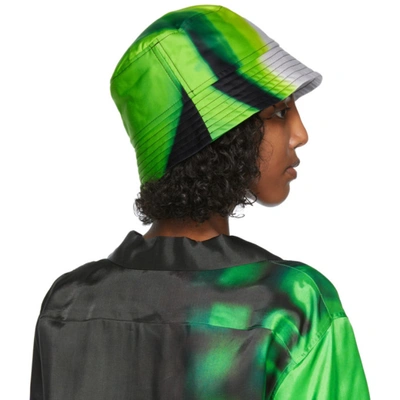 Shop Dries Van Noten Black & Green Len Lye Edition Bucket Hat In 604 Green