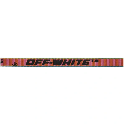 Shop Off-white Pink & Orange New Industrial 25 Belt In Red Fuchsia