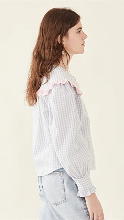 Shop Rahi Phoebe Check Blouse In Blue/pink Gingham
