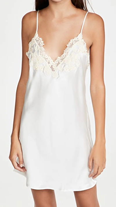 La Perla Petit Macrame Slip Dress In Bianco Seta/avorio | ModeSens