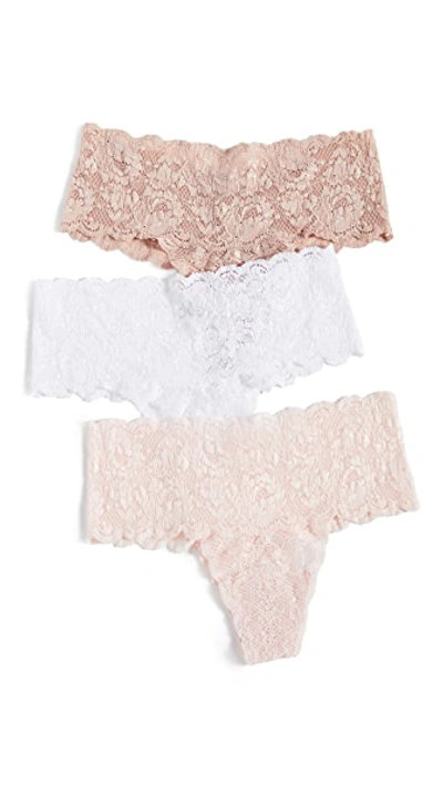 Cosabella Never Say Never Comfy Thongs 3 Pack In Mando Pnkli Wht