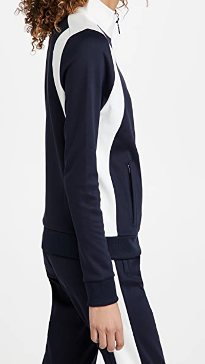 Shop Tory Sport Colorblock Track Jacket In Tory Navy/snow White