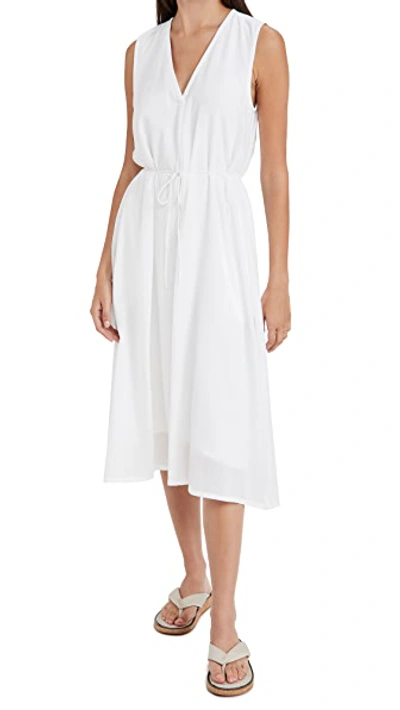 Shop Vince Lightweight Sleeveless Dress In Optic White