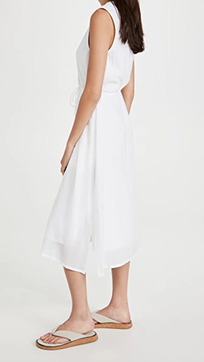 Shop Vince Lightweight Sleeveless Dress In Optic White