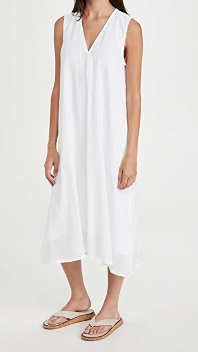 Shop Vince Lightweight Sleeveless Dress In Optic White