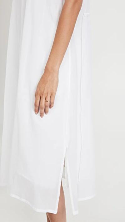 Shop Vince Lightweight Sleeveless Dress In Optic White