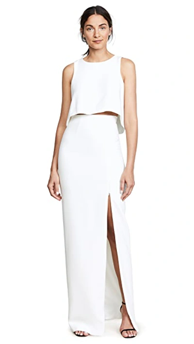 Black Halo Kacie 2 Piece Maxi Dress In Porcelain
