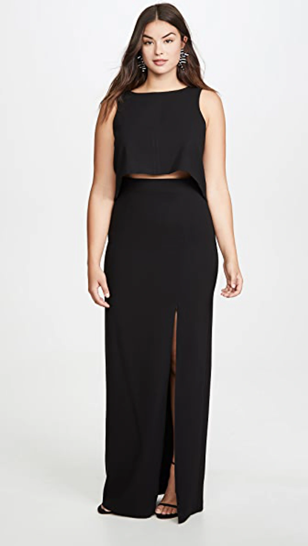 black halo kacie 2 piece maxi dress Kacie 2 Piece Maxi Dress In Black