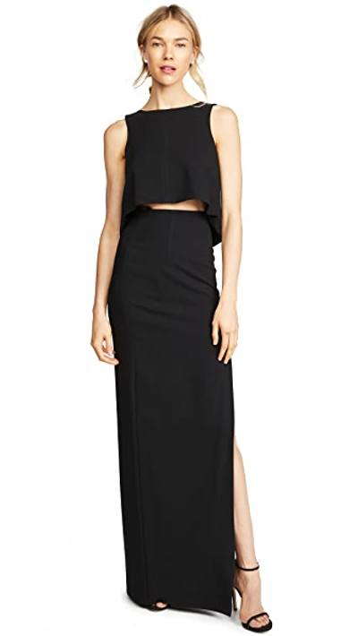 Black Halo Kacie 2 Piece Maxi Dress In Black