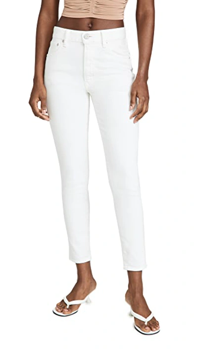 Shop Moussy Vintage Mv Clare Skinny Jeans In White