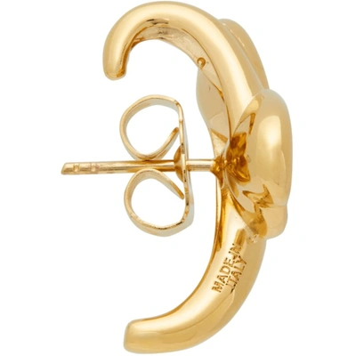 Shop Jiwinaia Gold & White Heart Earrings In Gld/wht