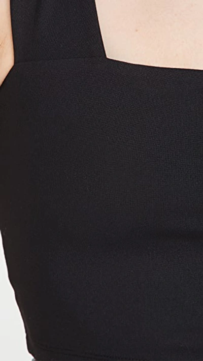 Susana Monaco Wide-strap Jersey Crop Top In Black