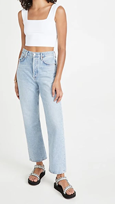 Susana Monaco Wide-strap Jersey Crop Top In Sugar