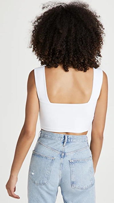 Susana Monaco Wide-strap Jersey Crop Top In Sugar